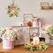 8 Pieces Mini Candle Wreaths Lavender Rose Hydrangea Spring Artificial Candle Rings Wedding Centerpieces for Tables Pillars Spring Summer Wreath